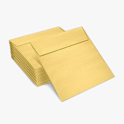 LUXPaper Square Invitation Envelopes | Peel & Press | 6" x 6" | Gold Metallic | 80lb. Text | 1,000 Qty - Image 5