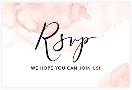 Andaz Press 56-Pack Personalized RSVP Postcards for Wedding Coral Brushed Watercolor Cardstock Response Reply Cards for Bridal Shower Baby Shower Birthday Event Custom Date Return Address 4 x 6-Inch by AndazPress