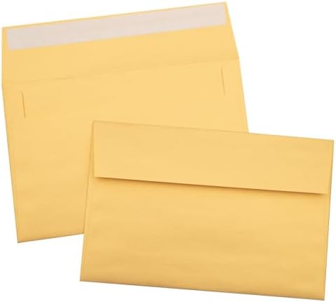 LUXPaper A9 Invitation Envelopes | Peel & Press | 5 3/4" x 8 3/4" | Gold Metallic | 80lb. Text | 500 Qty - Image 6