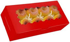 qiqee 50 Packs Red Cookie Box with Window 12x5.5x2.5 Inch Two Uses Pastry Biscuit Bakery Box For Packaging - Image 4