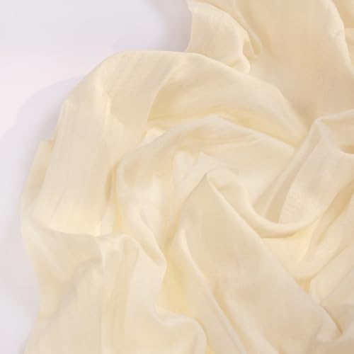 DeZerlor Beige Cheesecloth Table Runner 1 Pack Summer Boho Runner - Image 3