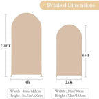 Nude Arch Covers Set of 2 Birthday Party Arch Covers 7.2 and 6ft Wedding Arch Cover Stretchy Backdrop - Image 4