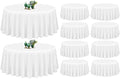 Showgeous 10 Pack White Round Tablecloth 90 Inch by Showgeous