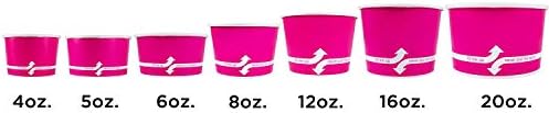 Karat [4oz - 1000 ct] Paper Ice Cream Cups for Hot/ Cold Food - Ideal for Ice Cream, Gelato, Yogurt and Snacks - Pink - Image 7