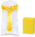 MDS® Pack of 75 Satin Chair Sashes for Wedding & Events – Yellow Gold by MDS
