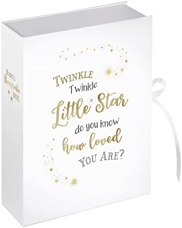 Lillian Rose Large Twinkle, Twinkle Baby Keepsake Box, White by Lillian+Rose