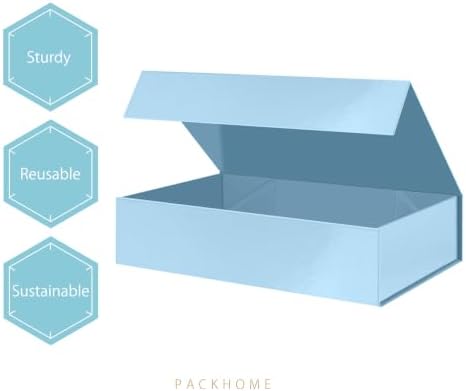 PACKHOME 6 Extra Large Light Blue Gift Boxes 17.5x11.3x4.3in Magnetic Lids - Image 6