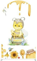 Cute Bee Theme Arch Stretchy Fabric Covers Honey Honeypot Arched Cover for Birthday Party Baby Shower Decoration Banner(Cover+Arch Stand) by Aerdce