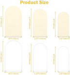 Gold Metal Arch Backdrop Set of 2 (7.3FT/6FT), Balloon Arch Stand for Wedding Ceremony, Baby Shower, Outdoor Indoor Birthday Party, Graduation Decoration, White (Beige(Set 6)) - Image 2