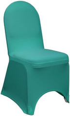 YOUR CHAIR COVERS - 50 Pack Teal Stretch Spandex Banquet Chair Covers - Wedding Slip, Premium Quality Cover by YourChairCovers