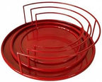 Red 3Pcs Half-Circle Nesting Metal Cake Stand Set 8/10/12 Inch Tray - Image 7