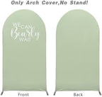 Arch Backdrop Covers Light Green Birthday Party Decorations We Can Bearly Wait Arched Stand Spandex Fabric Cover for Baby Shower Parties Decor (3.3x6.6FT) - Image 5