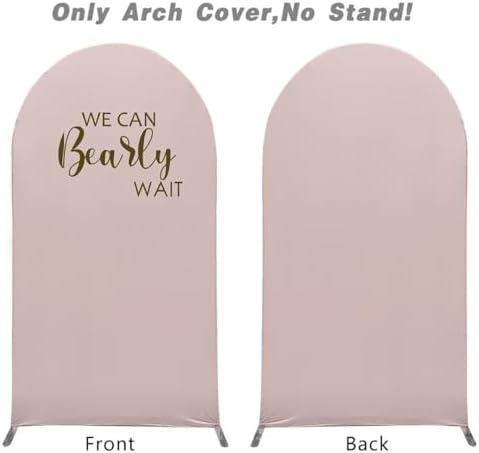 Pink Arch Backdrop Stand Covers for Parties We Can Bearly Wait Theme Arched Stretchy Fabric Cover Girls Baby Shower Birthday Party Decorations (2.2x5FT) - Image 5