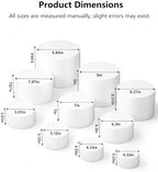 Buffet Risers, 10 Pcs White Round Acrylic Stands for Party & Events - Image 3