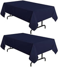 sancua 2 Pack Navy Tablecloths 60x120 Inch for 8 Feet Rectangle Tables by sancua