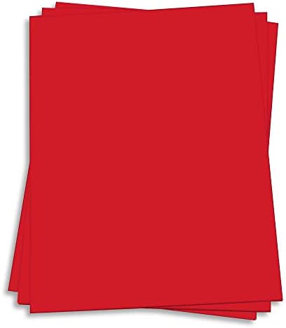 Scarlet Red Card Stock - 8 1/2 x 11 Gmund Colors Matt 111lb Cover, 25 Pack by LCIPaper
