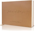 MUUJEE Personalized Guestbook in Bronze Shimmer - Premium Custom Modern Guest Book for Wedding Reception, Birthday Party or Events w/Bookmark Blank Pages for Signing 11.5 x 8.5 inches by MUUJEE