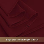 sancua Round Tablecloth 90 Inch Fit 30-72 Inch Tables, 8 Pack Burgundy - Image 5