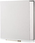 Large Photo Album Self Adhesive 4x6 8x10 10x12 13"x12.8" Magnetic Scrapbook Album 12.6"x11" Inch 40 Pages Linen Cover DIY Photo Album with A Metallic Pen and DIY Stickers(White) by HoneyTolly