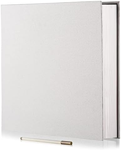 Large Photo Album Self Adhesive 4x6 8x10 10x12 13"x12.8" Magnetic Scrapbook Album 12.6"x11" Inch 40 Pages Linen Cover DIY Photo Album with A Metallic Pen and DIY Stickers(White) by HoneyTolly