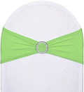 50pcs Lime Green Spandex Chair Sashes for Wedding Party Banquet Decoration Elastic Chair Cover with Buckle Engagement Event Birthday Graduation Meeting Baby Shower by SweetEasy