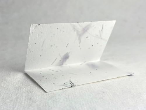 Of The Earth Handmade Paper - Wildflower Seed Paper Folding Escort Card - Place Card/Name Card/Gift Card - 3.5" x 4" - Set of 24 (58s Purple & Fern) - Image 2