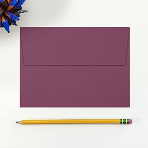 LUXPaper A7 Invitation Envelopes | Peel & Press | 5 1/4" x 7 1/4" | Vintage Plum | 80lb. Text | 1,000 Qty - Image 4
