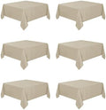 Fitable 6 Pack Nature Square Tablecloths 70x70 Inch for 2-4 Ft Tables by Fitable