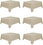 Fitable 6 Pack Nature Square Tablecloths 70x70 Inch for 2-4 Ft Tables by Fitable