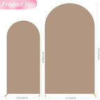 Wokceer Arch Backdrop Cover 7.2FT, 6FT Nude Brown Arch Cover Stretchy - Image 2