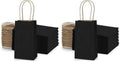 BagDream Small Kraft Gift Bags with Handles Black 100 Pack 3.5x2.4x6.7 Inch by BagDream