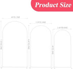 Asee'm White Metal Wedding Arch Backdrop Stand Set of 3 (7.2FT, 6.6FT, 6FT) - Image 2