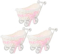 Amosfun 3pcs Baby Stroller Woven Baskets Set Birthday Wedding Party Supplies Candy Snack Tray by Amosfun