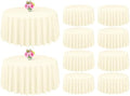 Showgeous 120 Inch Beige Round Tablecloths, Polyester Table Covers by Showgeous