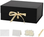 Large Gift Boxes with Lids 5 Pcs 13X11X5.3 In Black Magnetic Gift Box Large by Unknown