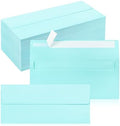 200 Pack #10 Light Blue Envelopes Letter Size Self Seal Business Envelopes by QIKSION