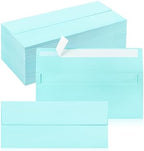 200 Pack #10 Light Blue Envelopes Letter Size Self Seal Business Envelopes by QIKSION