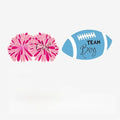 Gender Reveal Party Stickers, Pom Poms Team Girl and Football Team boy Labels. Pom Poms and football Shaped Waterproof Sticker, Labels. (60) by Unknown
