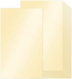 Cream Shimmer Cardstock Legal Paper 8.5x14 65 lb 100 Sheets by Goefun