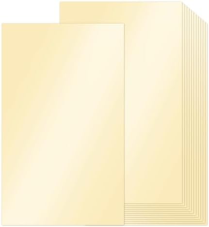 Cream Shimmer Cardstock Legal Paper 8.5x14 65 lb 100 Sheets by Goefun