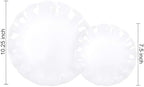 LIYH 24 Pcs White Plastic Plates Reusable - Unbreakable Party Plates, Microwave & Dishwasher Safe Camping Plate Sets Perfect for Parties, Birthday, Picnics, BPA Free (12Guests) - Image 2