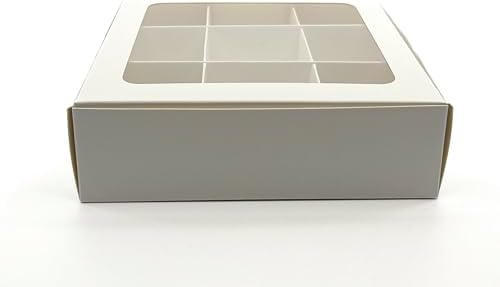 20-Ct White Treat Boxes, 6.5x6.5x1.9in, Window & Dividers - Image 5