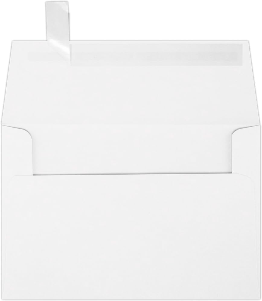 LUXPaper Custom Printed A4 Invitation Envelopes | 50 Qty | Personalized Address on Back Flap | Peel & Press | 4 1/4" x 6 1/4" | White | 60 lb. Text - Image 2