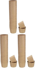 HARFINGTON 50Pcs Paper Baking Cups Small Brown Kraft Paper Muffins Liner Cupcake Greaseproof Disposable Bulk Wrappers for Wedding Birthday Graduation (Pack of 3) by HARFINGTON