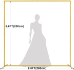 Asee'm 6.6FTx6.6FT Gold Wedding Arch Backdrop Stand Square Metal - Image 2
