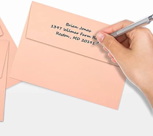 LUXPaper A7 Invitation Envelopes | Peel & Press | 5 1/4" x 7 1/4" | Blush Pink | 80lb. Text | 1,000 Qty - Image 6