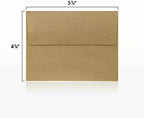 LUXPaper A2 Invitation Envelopes | Peel & Press | 4 3/8" x 5 3/4" | Grocery Bag Brown | 70lb. Text | 250 Qty - Image 3