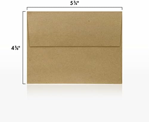 LUXPaper A2 Invitation Envelopes | Peel & Press | 4 3/8" x 5 3/4" | Grocery Bag Brown | 70lb. Text | 250 Qty - Image 3
