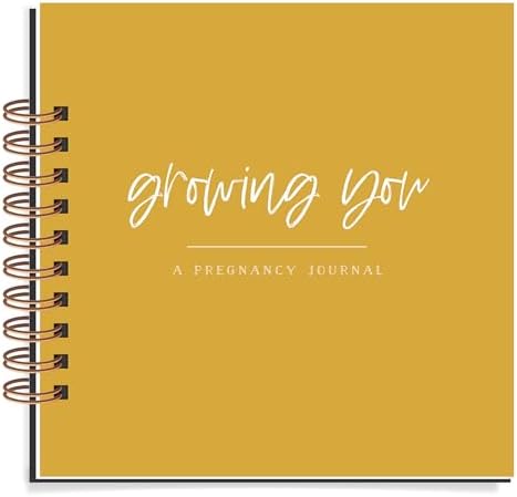Nuts & Bolts Paper Co. Growing You Personalized Pregnancy Journal Memory Book - Record Pregnancy Memories and Moments with Your Baby Girl or Boy in this Photo Journal Scrapbook Album by NutsBoltsPaperCo