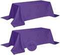 Fokitut 2 Pack Waterproof Rectangle Tablecloth, 90x132 Inch,Stain Resistant and Wrinkle Polyester Table Cloth, Fabric Table Cover for Kitchen Dining, Wedding, Party, Holiday Dinner-Purple by BalsaCircle